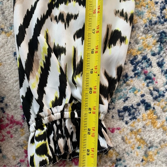 WHBM | Mixed Animal-Print Off-The-Shoulder Blouse - Picture 9 of 11